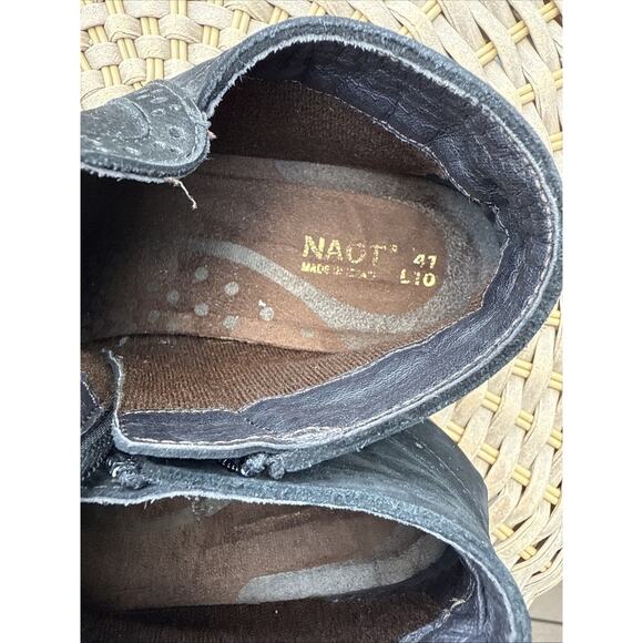 Naot Nefasi Womens Black Velvet Nubuck Side Zip Ankle Boots Size 41 US 10 - Picture 6 of 16